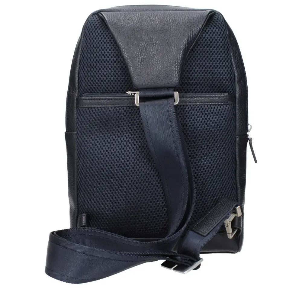 Piquadro Blue Leather Crossbody Bags