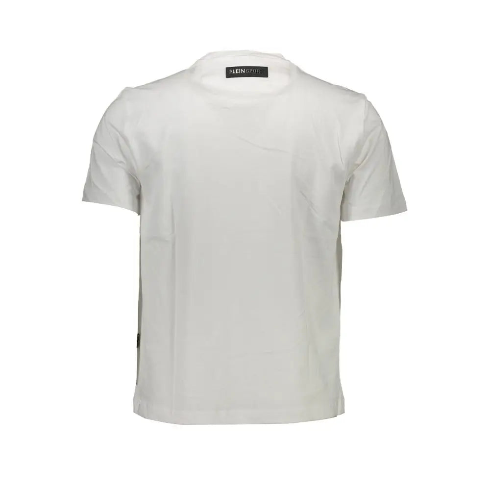 Plein Sport White Cotton Men T-Shirt - T-shirts