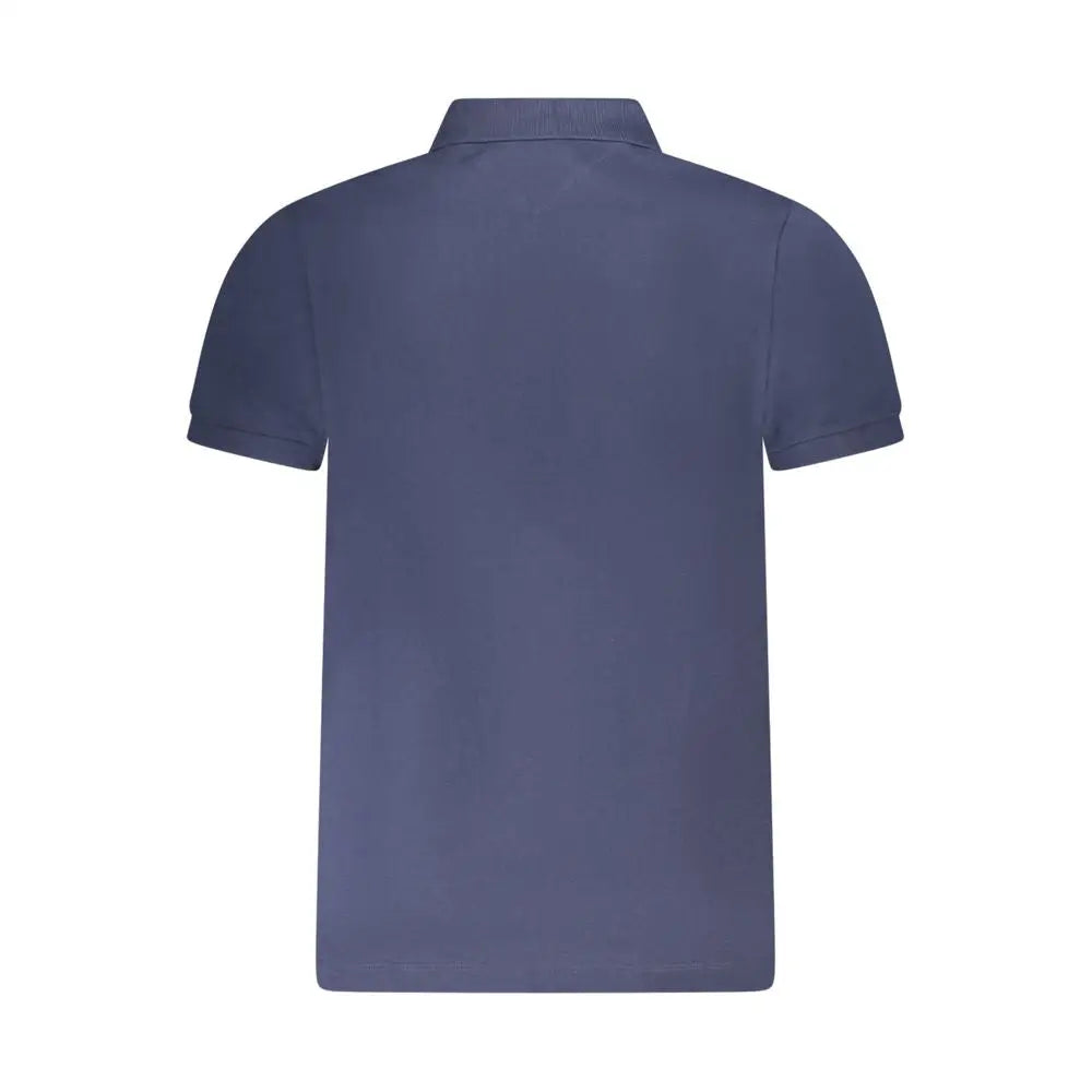 Tommy Hilfiger blue cotton herrespolo med kortærmet design