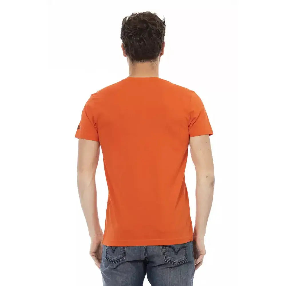 Trussardi Action Red Cotton Men T-Shirt
