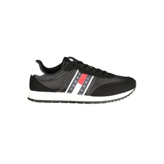 Tommy Hilfiger Black Polyurethane Men Sneaker