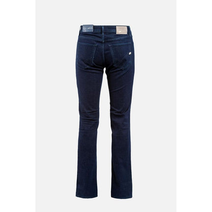 Gas Blue Cotton Straight-Leg Jeans