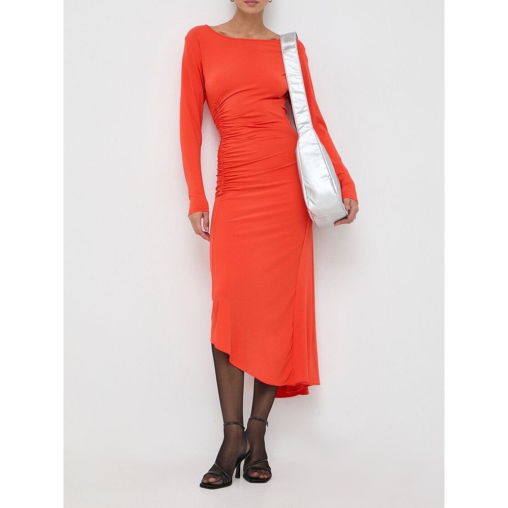 Patrizia Pepe Orange Acetate Casual Dress