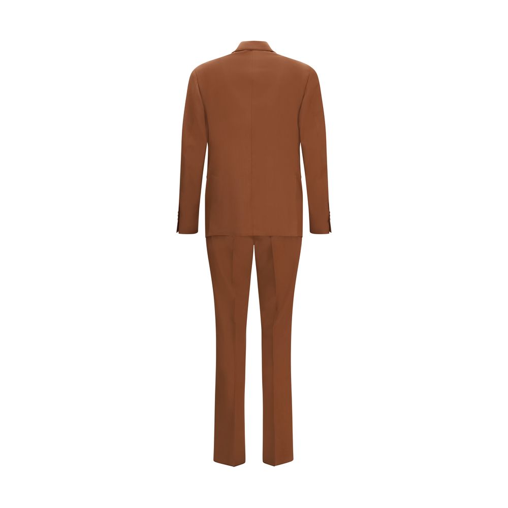 Lardini Brown Cotton Two-Piece Suit