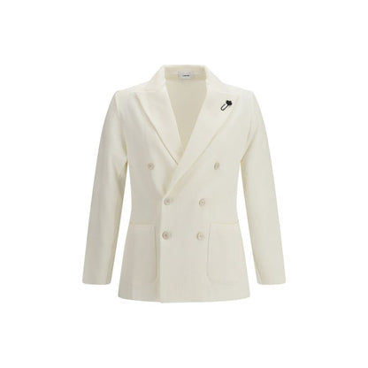 Lardini White Cotton Blazer