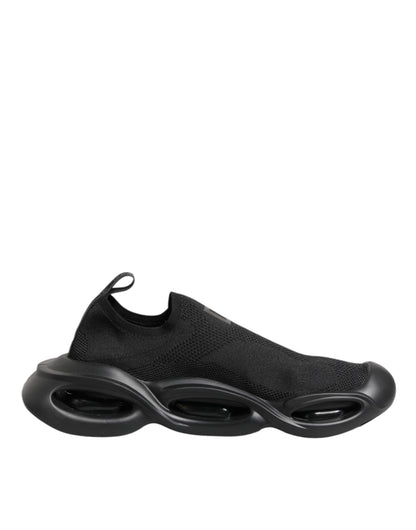 Dolce & Gabbana Black Slip On Wave Low Top Sneakers Shoes
