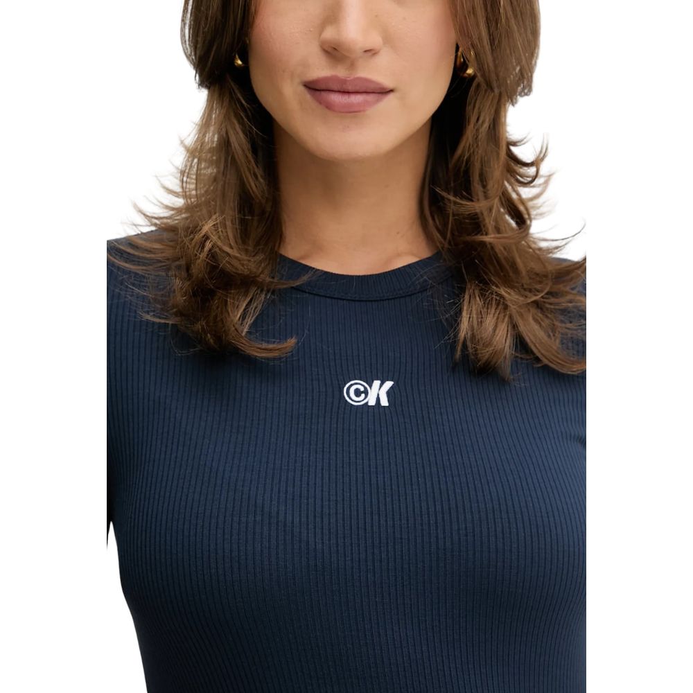 Calvin Klein Jeans Blue Modal Long Dress