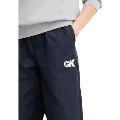 Calvin Klein Jeans Blue Recycled Polyester Joggers (Workout Pants)