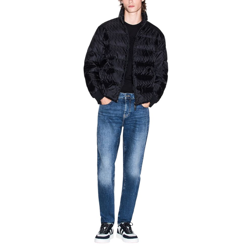 Armani Exchange Black Polyamide Coat
