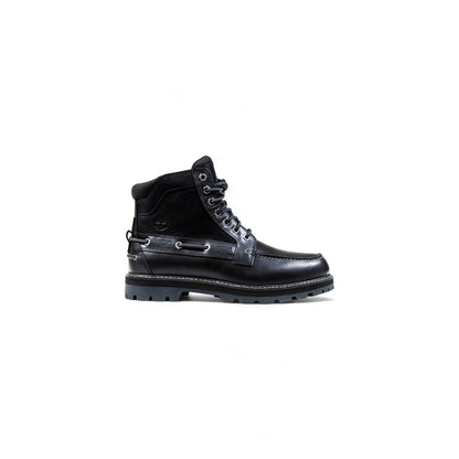 Timberland Black Leather Lace-Up Boots