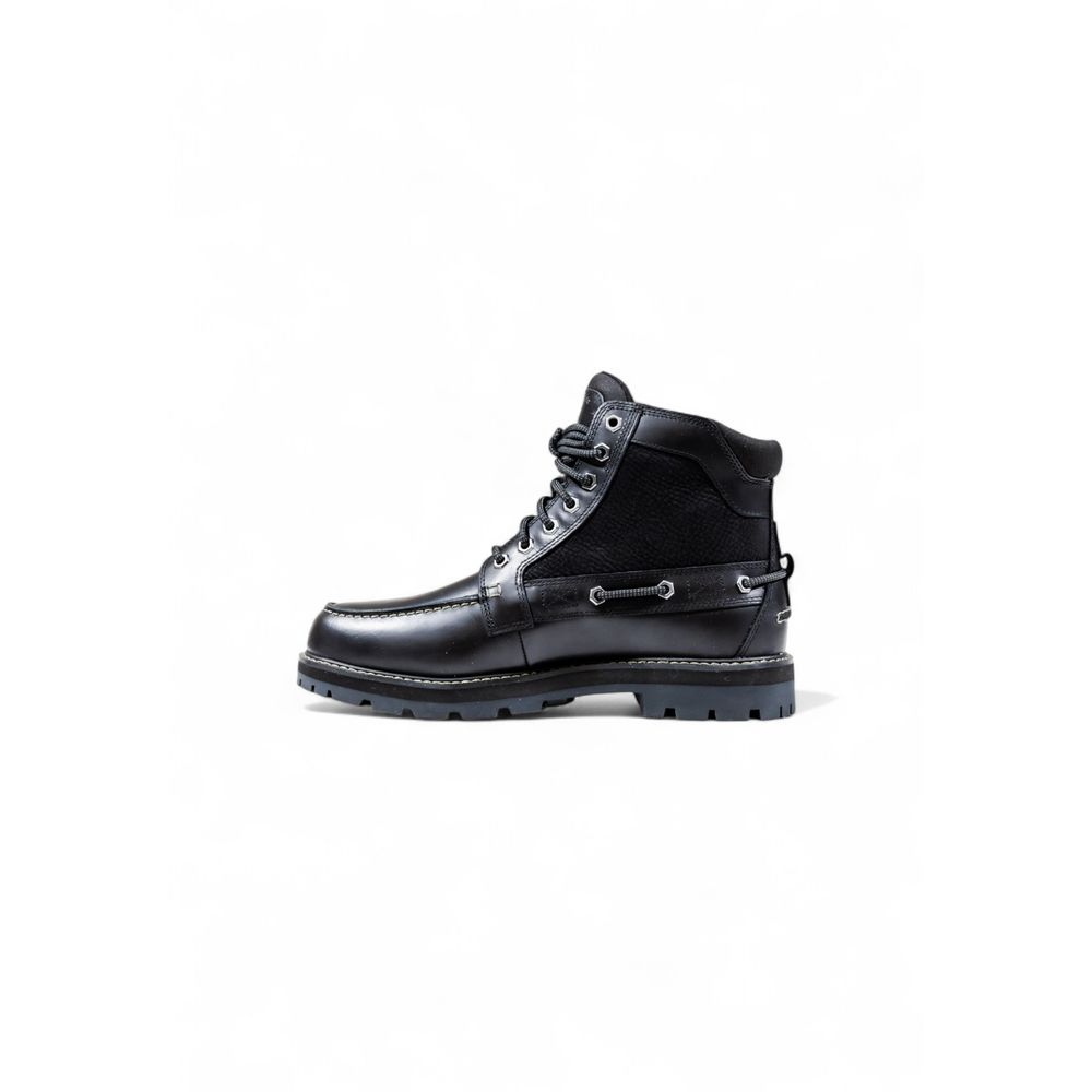 Timberland Black Leather Lace-Up Boots