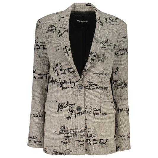 Desigual Grigio Polyester Women Jacket