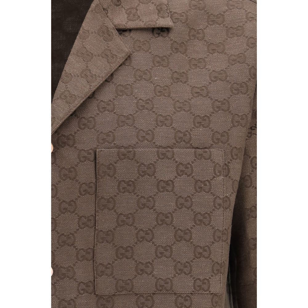 Gucci Brown Linen Shortsleeve Shirt