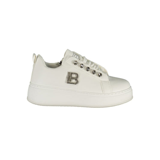 Laura Biagiotti White Polyester Athletic Sneakers