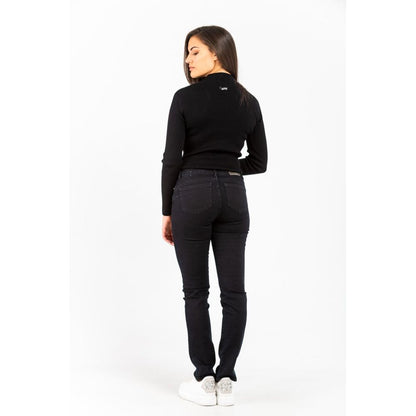 Gas Black Cotton Slim Fit Jeans