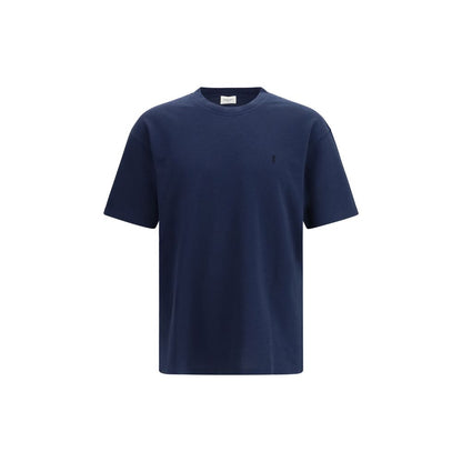 Saint Laurent Blue Cotton T-Shirt