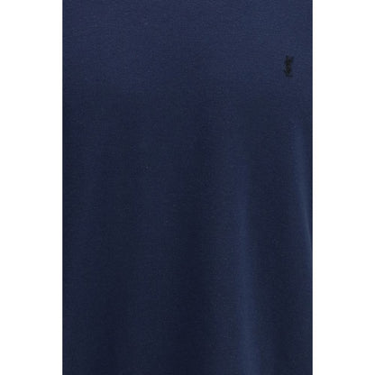 Saint Laurent Blue Cotton T-Shirt