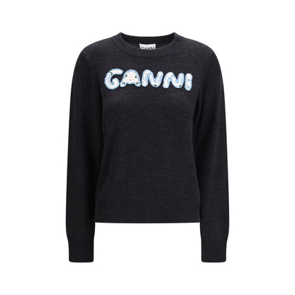 Ganni Gray Wool Oves Aries Sweatshirt