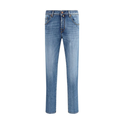 Jacob Cohen Blue Cotton Cropped Jeans