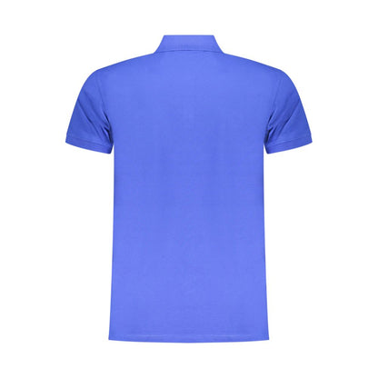 Iceberg Blue Cotton Mens Polo Shirt