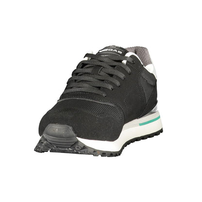 Gas Black Polyester Athletic Sneakers
