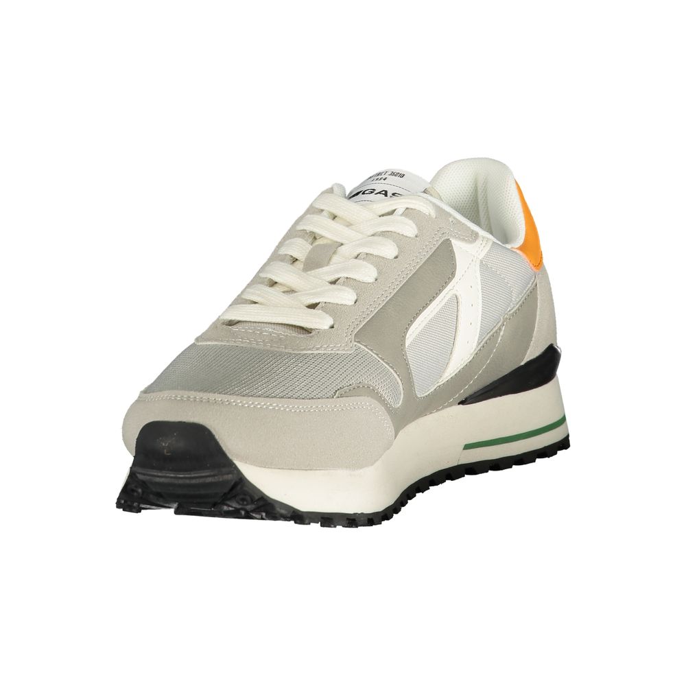Gas Gray Polyester Athletic Sneakers
