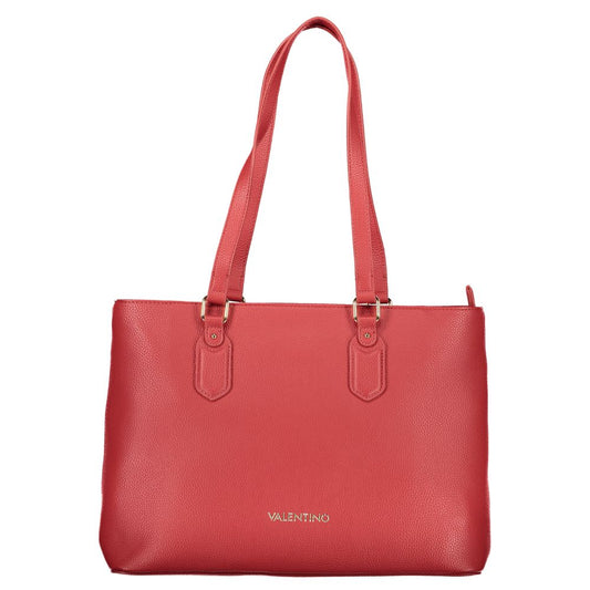 Mario Valentino Rosso Polyurethane Women's Bag With Zip Closure And Compartments