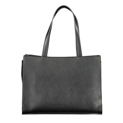 Mario Valentino Nero Polyurethane Women's Bag With Multiple Compartments
