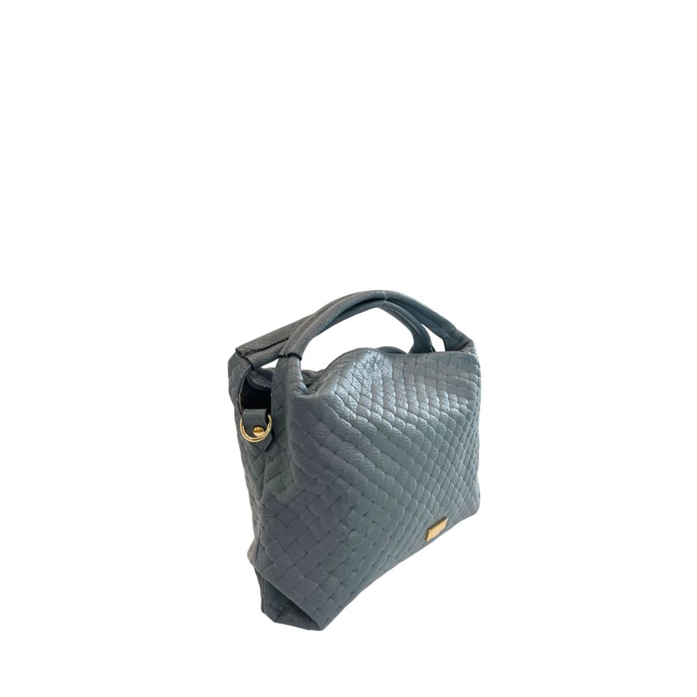 Baldinini Trend Blue Cowhide Shoulder Bag