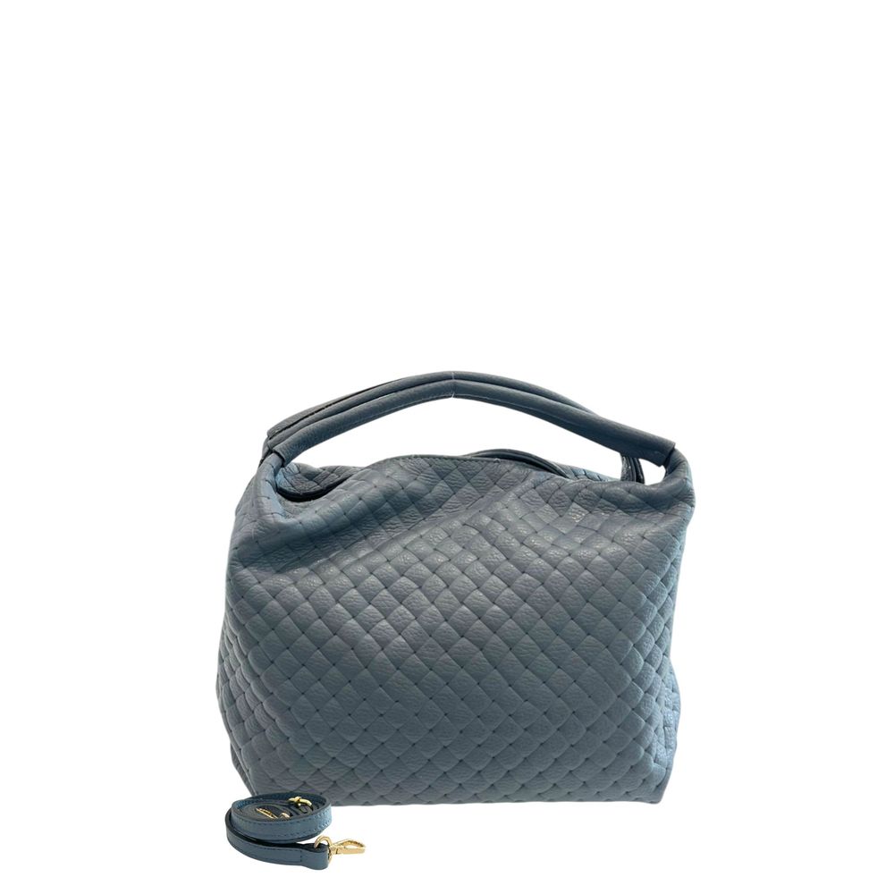 Baldinini Trend Blue Cowhide Shoulder Bag