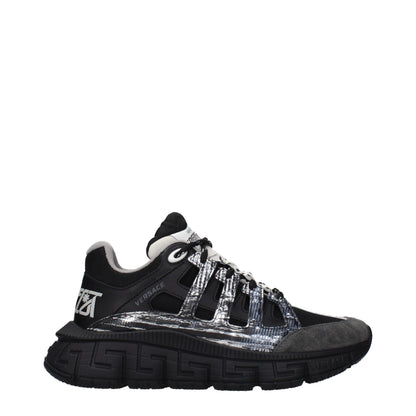 Versace Black Fabric Athletic Sneakers