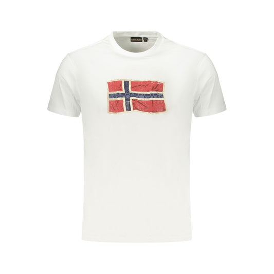 Napapijri Bianco Cotton Men's T-Shirt