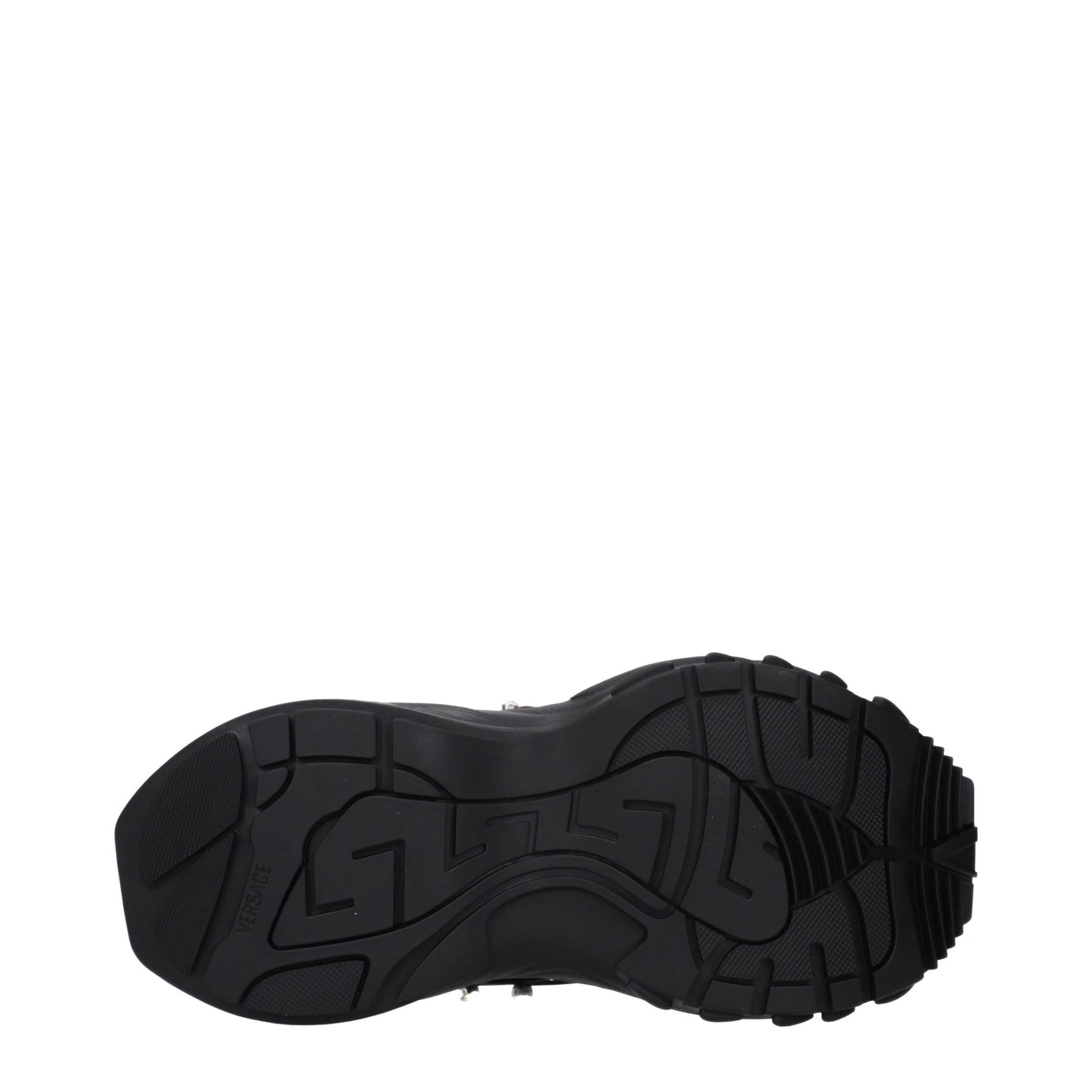 Versace Black Fabric Chunky Sneakers