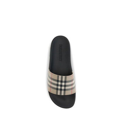 Burberry Black Rubber Slides