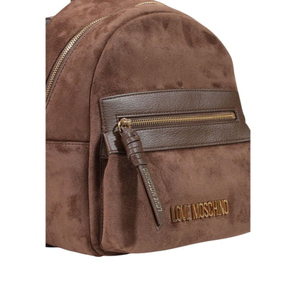 Love Moschino Brown Polyester Backpack
