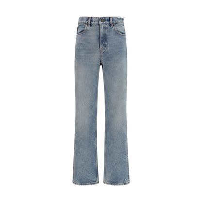 Golden Goose Blue Cotton Straight-Leg Jeans