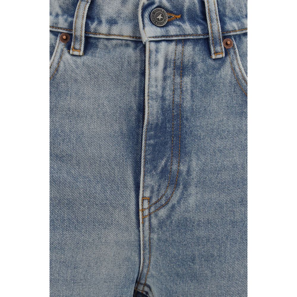 Golden Goose Blue Cotton Straight-Leg Jeans
