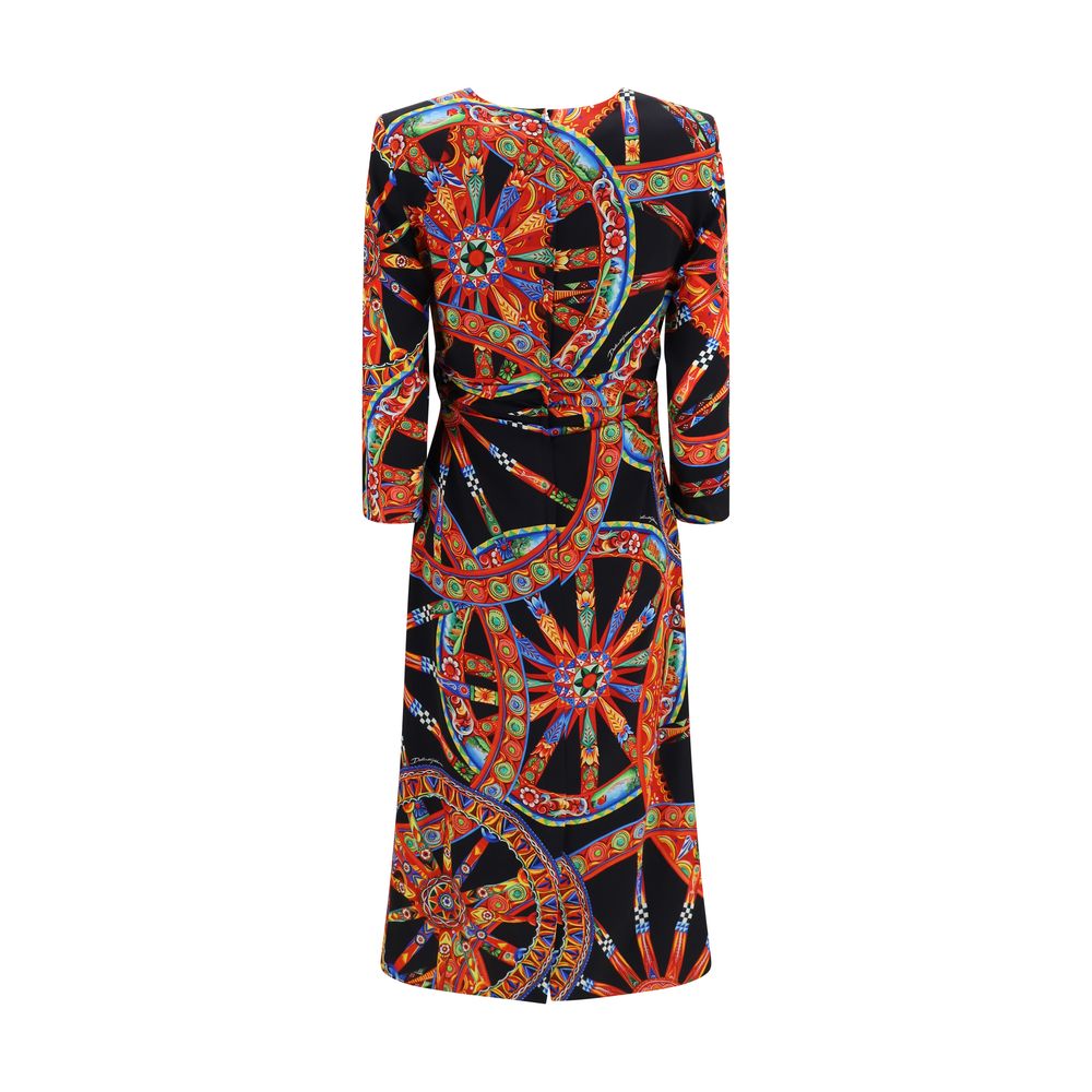 Dolce & Gabbana Multicolor Silk Cocktail Dress