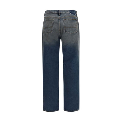 Golden Goose Blue Cotton Straight-Leg Jeans