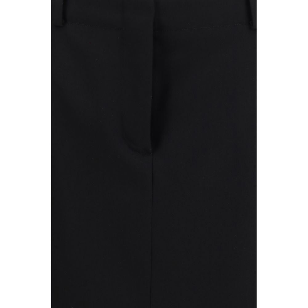 Fendi Black Wool Oves Aries Midi Skirt