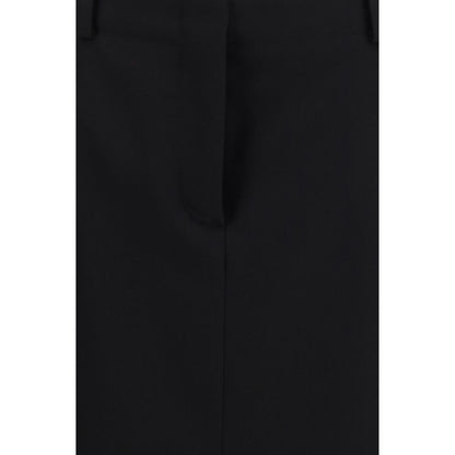 Fendi Black Wool Oves Aries Midi Skirt