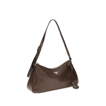 Prada Brown Calf Leather Bos Taurus Shoulder Bag