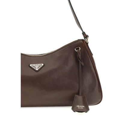 Prada Brown Calf Leather Bos Taurus Shoulder Bag