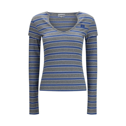 Ganni Gray Cotton Sportswear