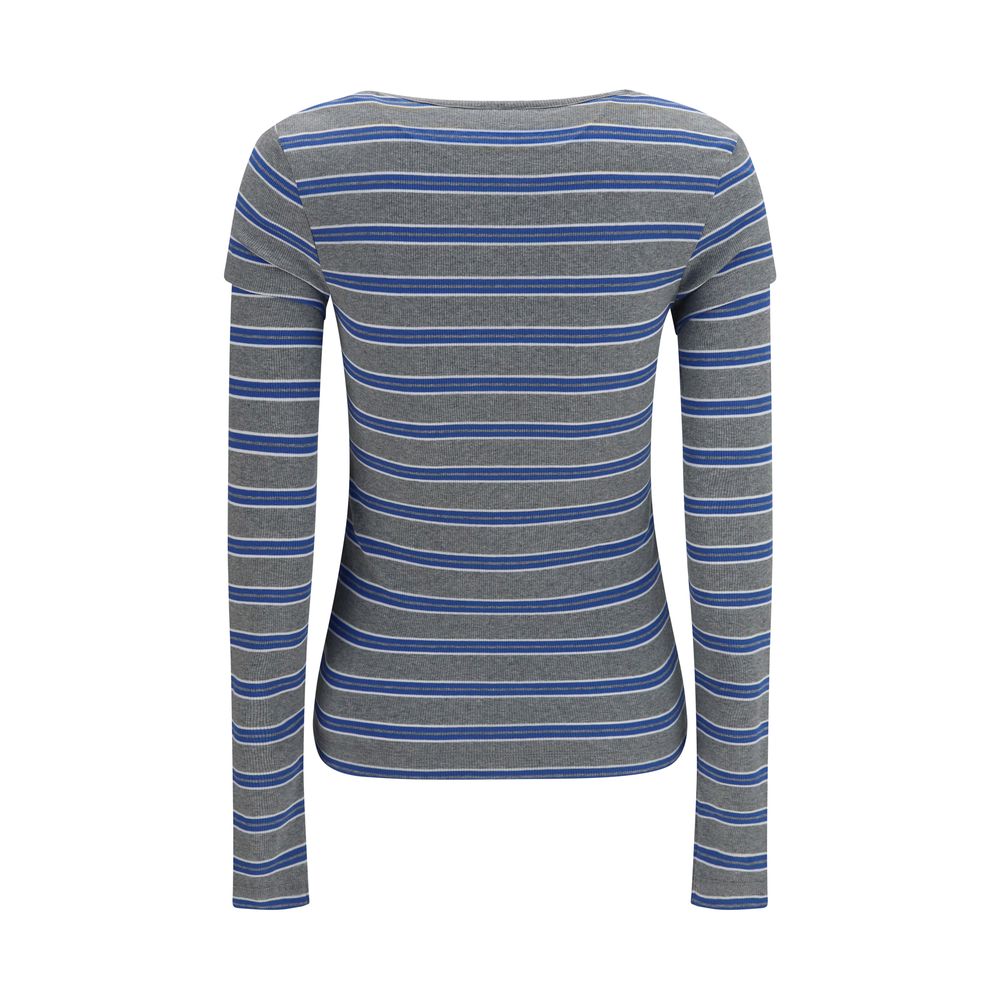 Ganni Gray Cotton Sportswear