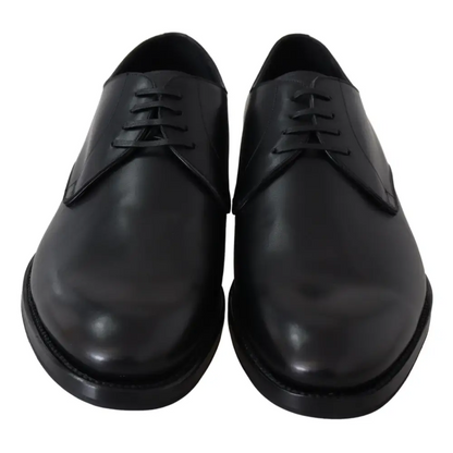 Dolce & Gabbana black leather Sartoria håndlavede sko, blank finish