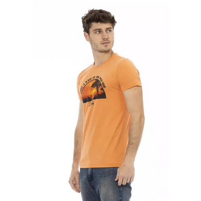 Trussardi Action Orange Cotton Men T-Shirt