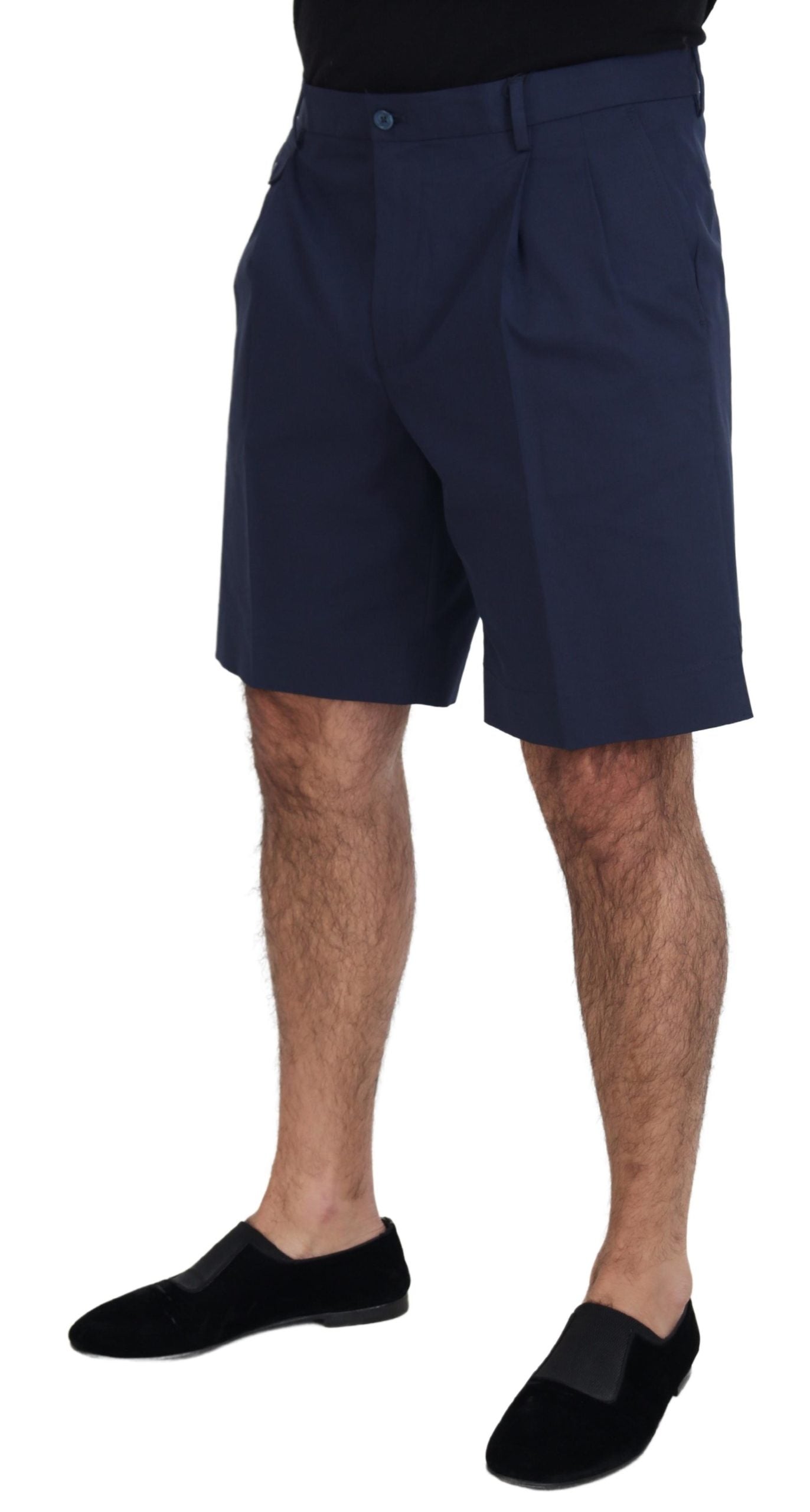 Dolce &amp; Gabbana Blue Chinos Cotton Stretch Casual Shorts