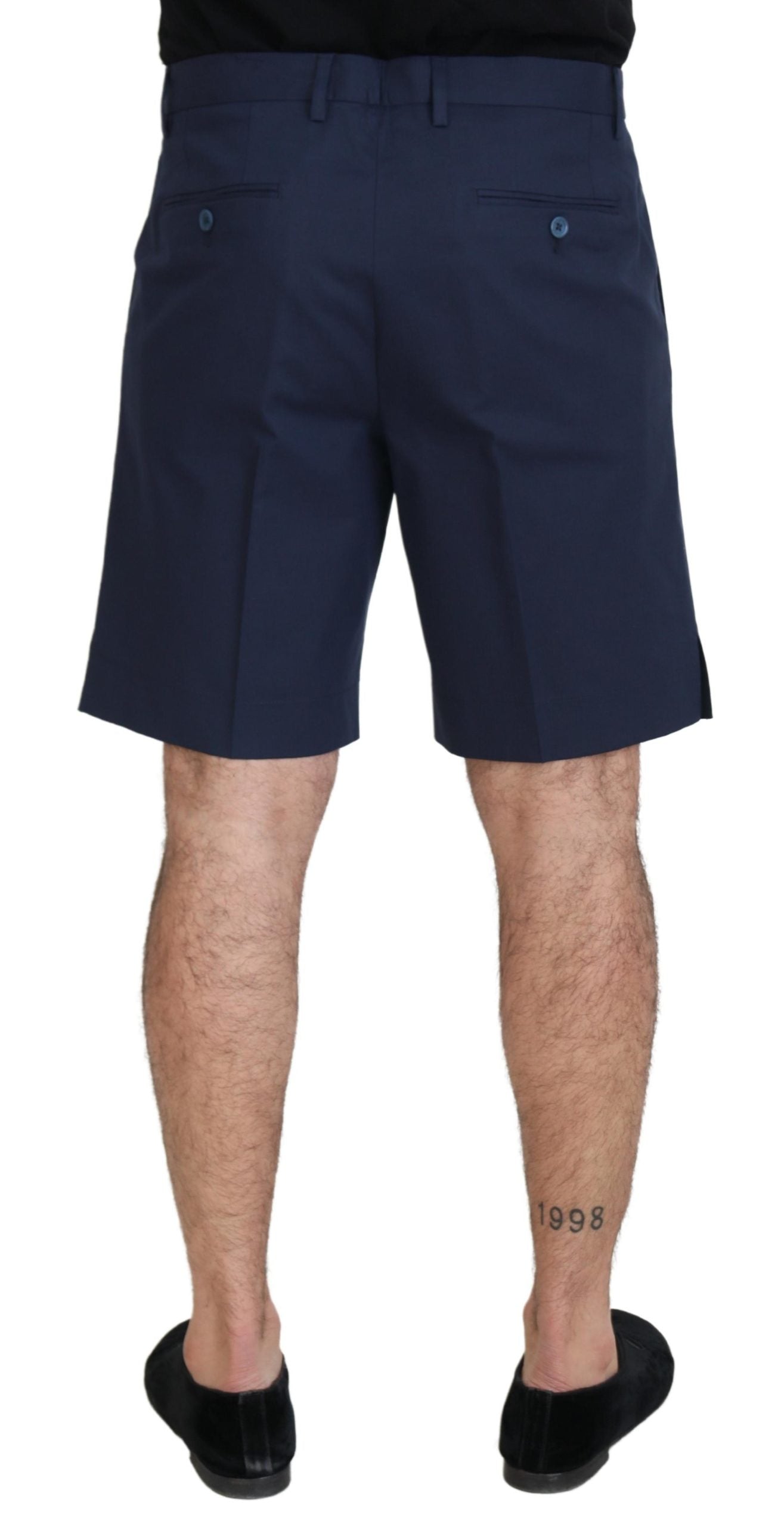 Dolce &amp; Gabbana Blue Chinos Cotton Stretch Casual Shorts