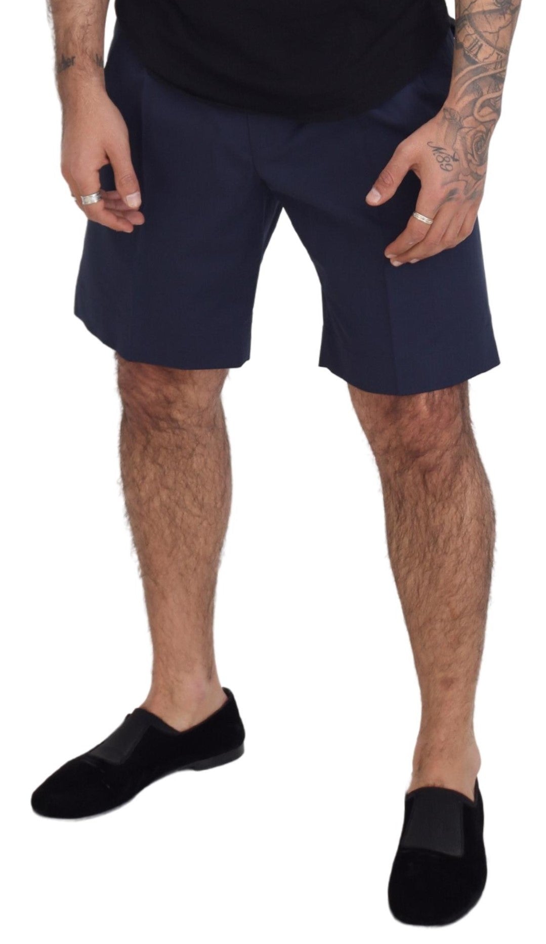 Dolce &amp; Gabbana Blue Chinos Cotton Stretch Casual Shorts